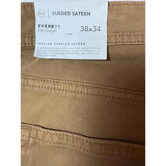 AG Adriano Goldschmied Men’s38x34 Brown Italian Stretch NWT List $198